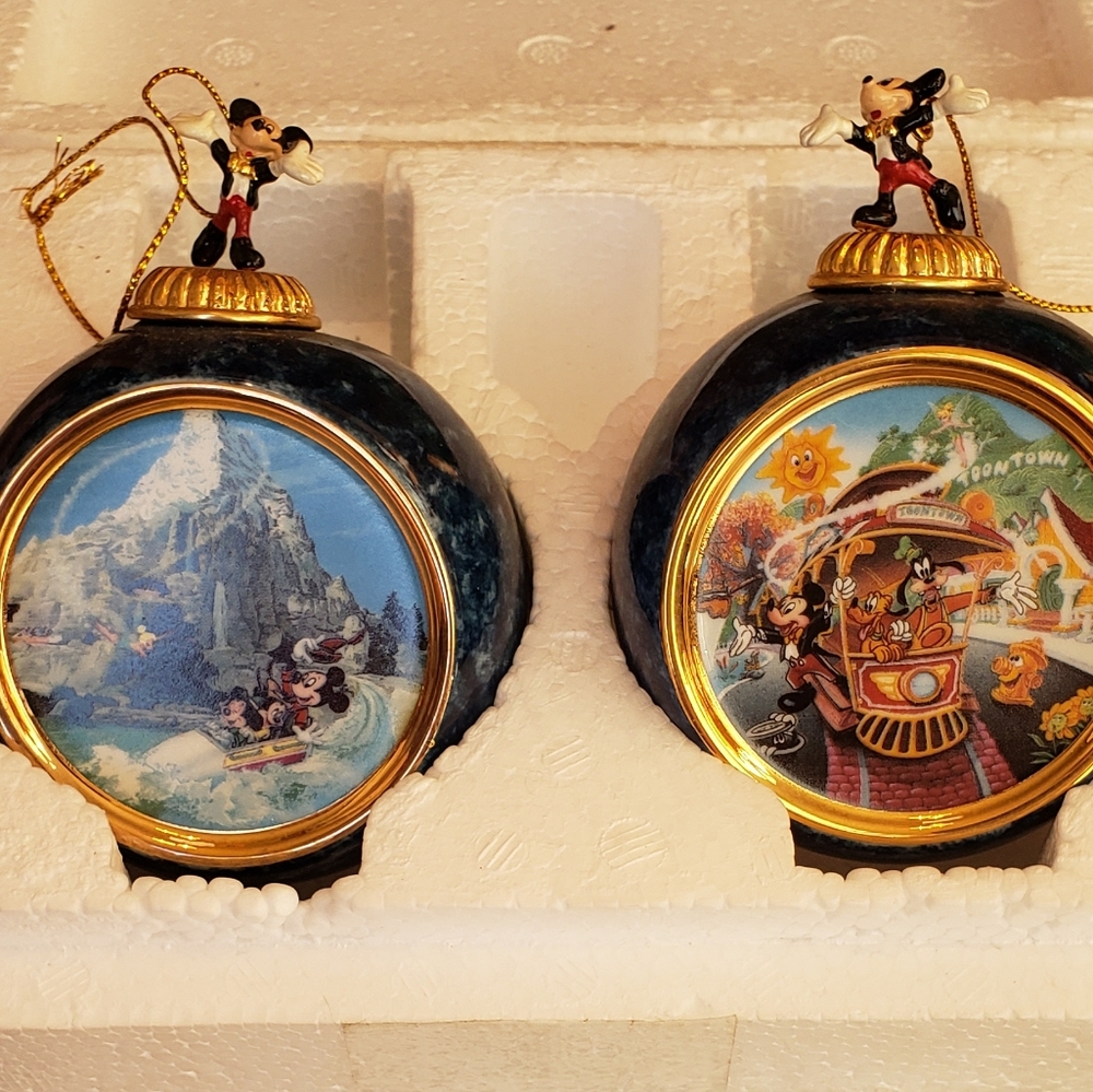 Vintage Bradford Disney ornaments